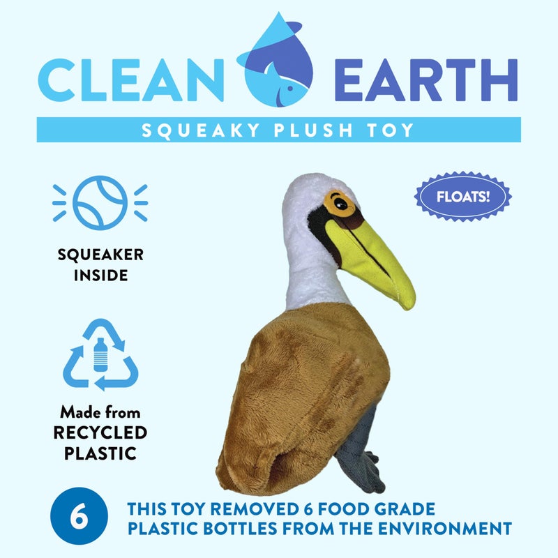 Spunky Pup Clean Earth Plush Pelican | Made from 100% Recycled Water Bottles | Small - Image 2